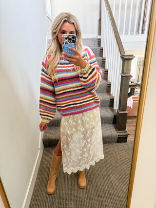 Hollyn Sheer Lace Wrap Skirt
