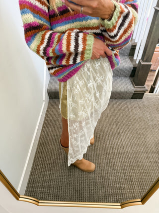Hollyn Sheer Lace Wrap Skirt