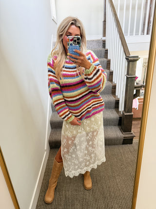 Hollyn Sheer Lace Wrap Skirt