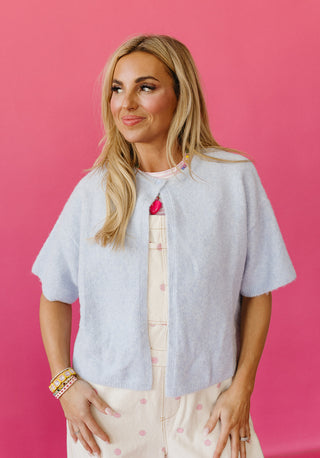 Lennie Cape Cardigan in Sky