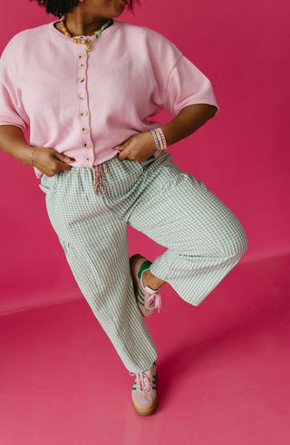 Jenn Gingham Pants in Green