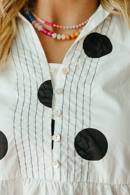 Jessica Day Polka Dot Top