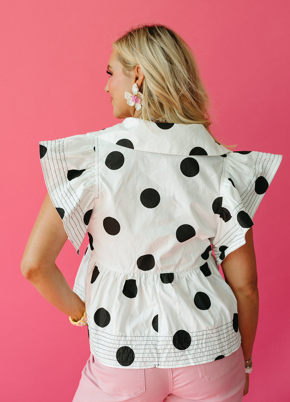 Jessica Day Polka Dot Top