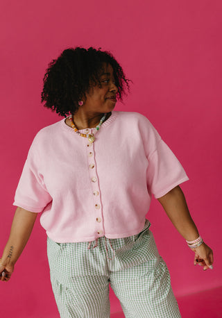 Scout Cardigan In Ballet Pink