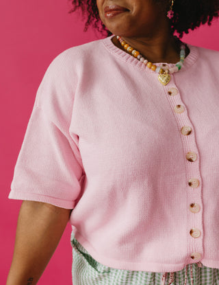 Scout Cardigan In Ballet Pink