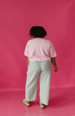 Jenn Gingham Pants in Green