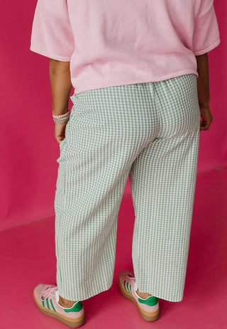 Jenn Gingham Pants in Green