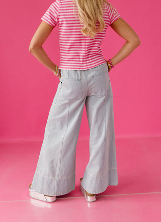 Quincy Studded Wide Leg Denim