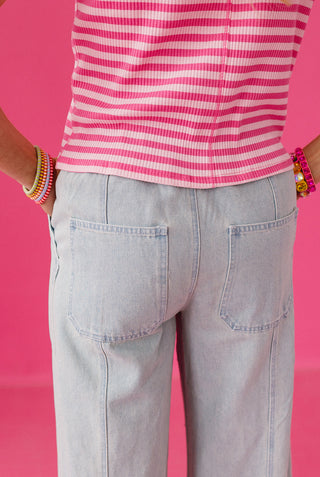 Quincy Studded Wide Leg Denim
