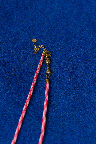 Blakely Pink/Red Cord Necklace - RESTOCK