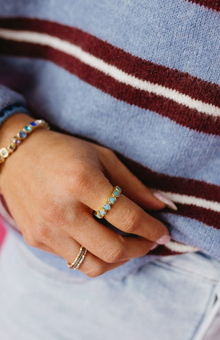 Heart Glow Ring - Turquoise