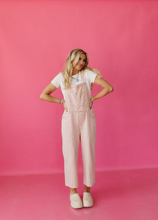 Remy Gingham Denim Overalls