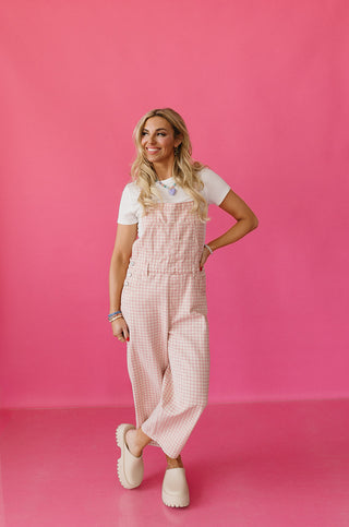 Remy Gingham Denim Overalls