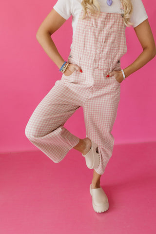 Remy Gingham Denim Overalls