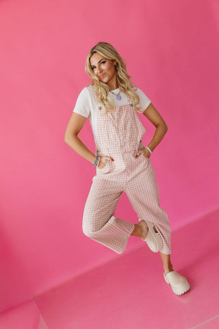 Remy Gingham Denim Overalls