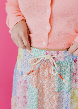 Mary Patchwork Midi Skirt