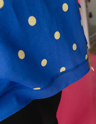 Mother Polka Dot Reversible Mock Neck Sweatshirt