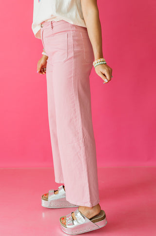 Lillian Pink Twill Pants