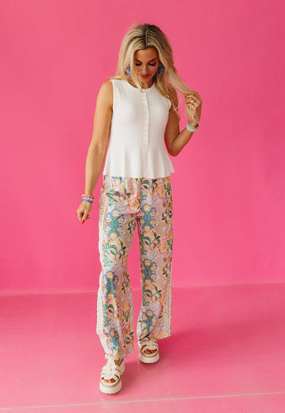 Diane Peplum Button Up Sweater Tank