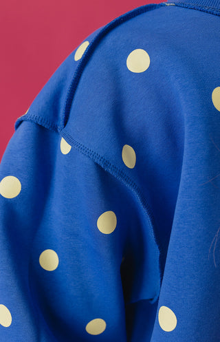 Mother Polka Dot Reversible Mock Neck Sweatshirt