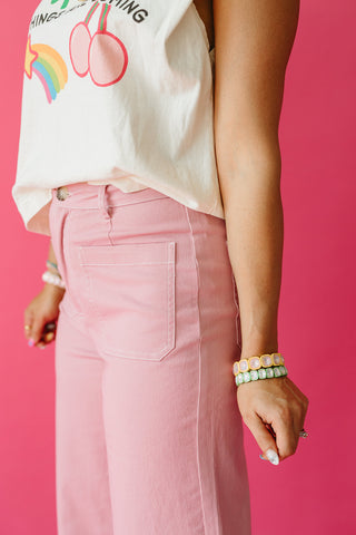 Lillian Pink Twill Pants