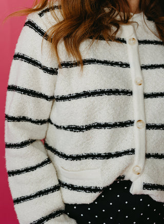 Aria Stripe Knit Cardigan