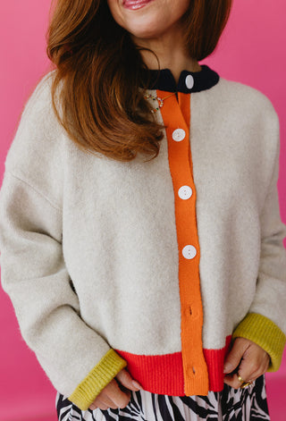 Stevie Color Block Cardigan