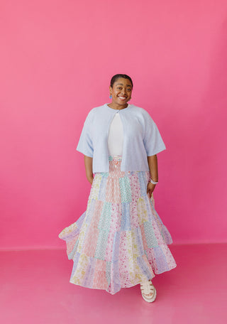 Mary Patchwork Midi Skirt