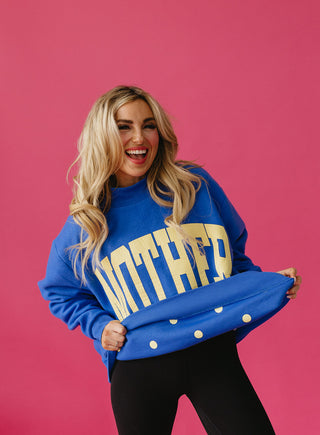 Mother Polka Dot Reversible Mock Neck Sweatshirt