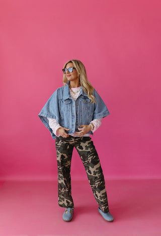 Kit Denim Cape Jacket - RESTOCK