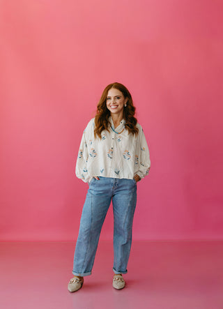 Karyn Embroidered Floral Top