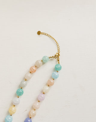 Happy Colorful Heart Necklace - Purple