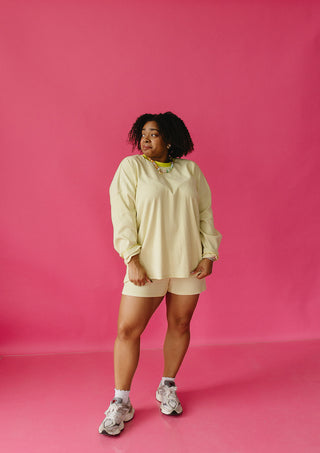 Mika Striped Tunic Top in Lime Green