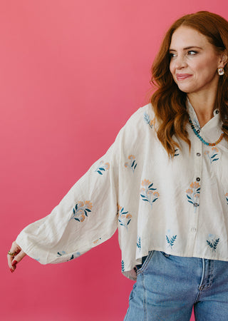 Karyn Embroidered Floral Top