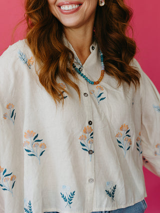 Karyn Embroidered Floral Top