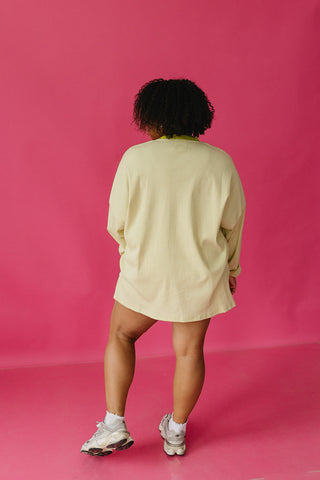 Mika Striped Tunic Top in Lime Green