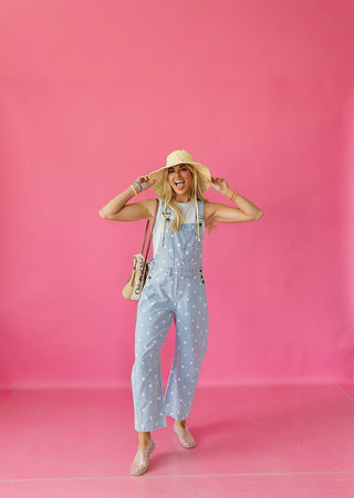 Cameron Knit Tank Top In Light Blue/White