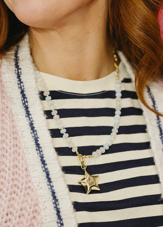 Pearl Puff Star Necklace