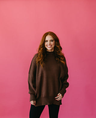 Bradie Sweater in Chocolate Brown RESTOCK