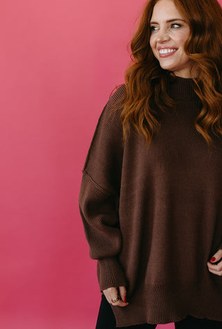 Bradie Sweater in Chocolate Brown RESTOCK