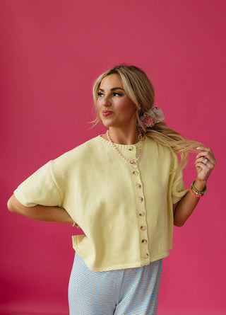 Scout Cardigan In Lemon