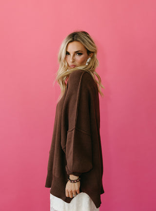 Bradie Sweater in Chocolate Brown RESTOCK