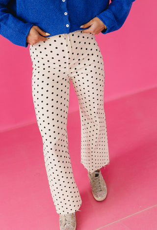 Hanna Polka Dot Stretch Denim