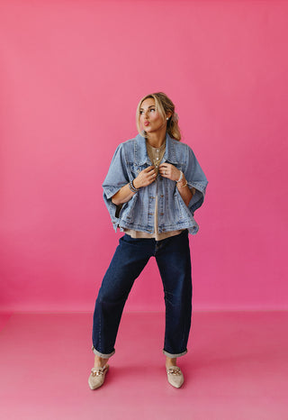 Kit Denim Cape Jacket - RESTOCK