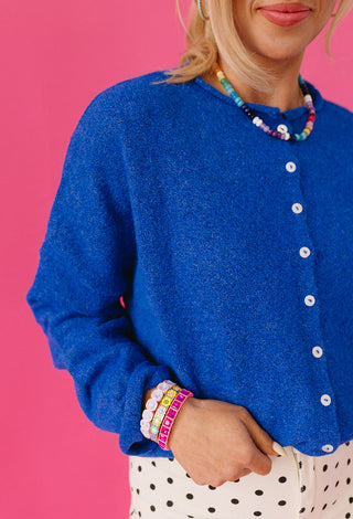Piper Cardigan in Royal Blue - RESTOCK