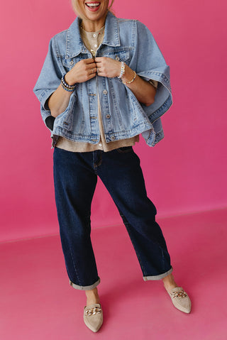 Kit Denim Cape Jacket - RESTOCK
