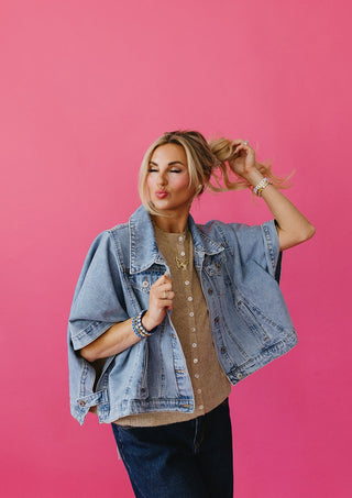 Kit Denim Cape Jacket - RESTOCK