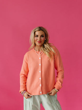 Maya Cardigan In Coral