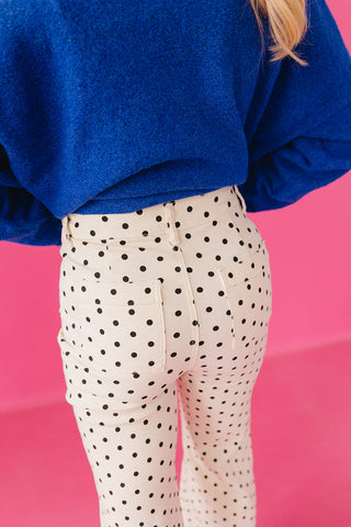 Hanna Polka Dot Stretch Denim