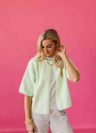 Lennie Cape Cardigan in Mint